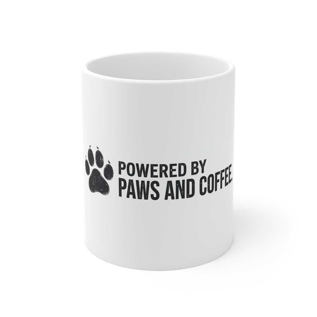 Powered By Paws And Coffee. — Coffee Mug