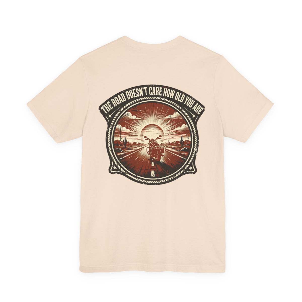 The Road Doesn't Care How Old You Are — Biker Tee
