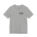 Front of shirt - small Delano Ink logo on the chest