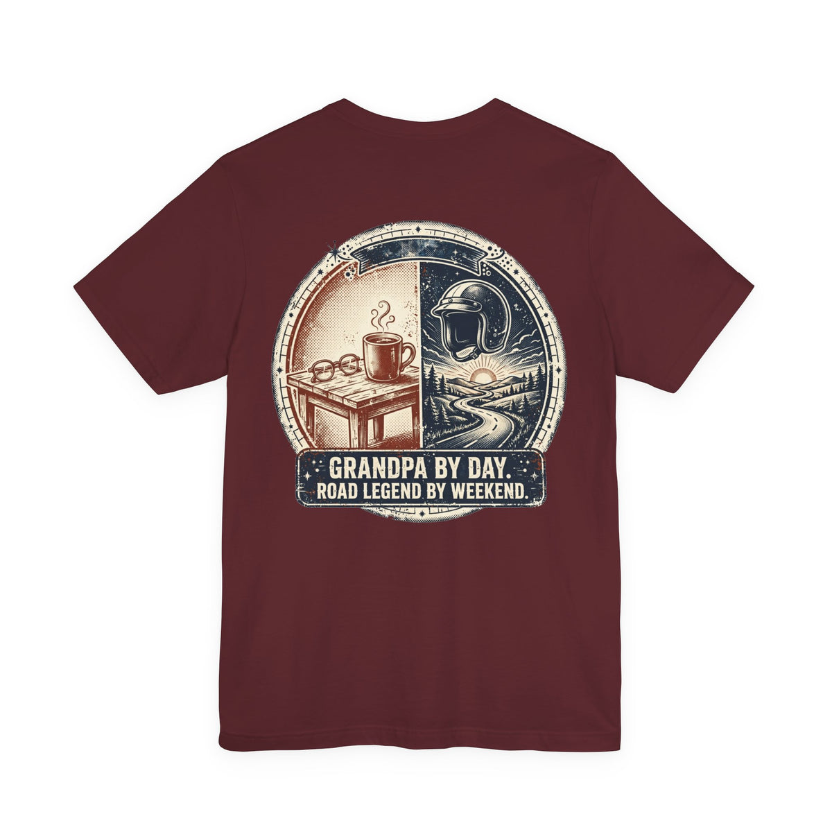 Grandpa by Day, Road Legend by Weekend — Biker Tee
