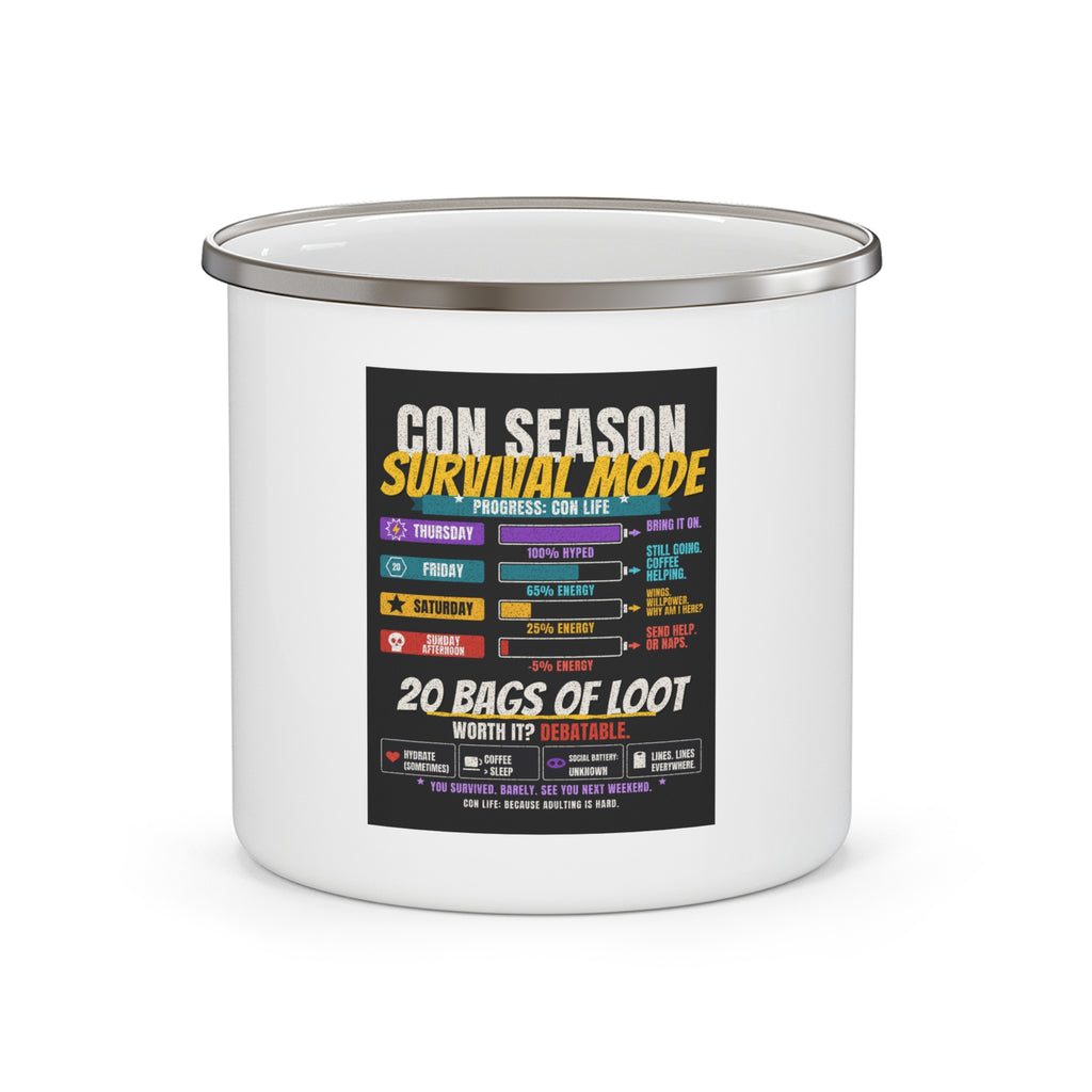 Con Season Survival Mode — Enamel Camp Mug