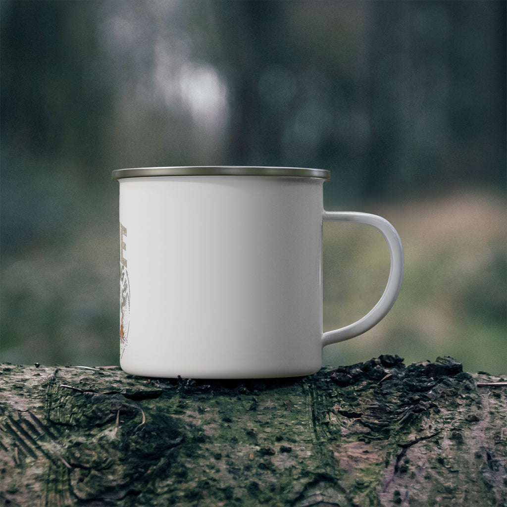 Gone Camping Try Sending Smoke Signals — Enamel Camp Mug
