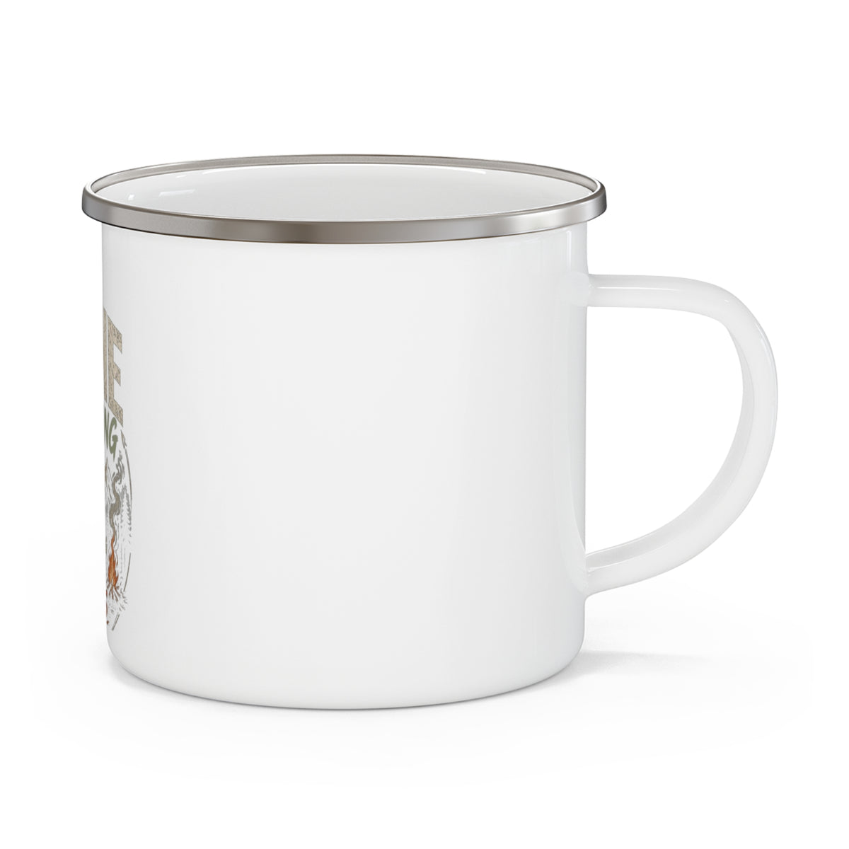 Gone Camping Try Sending Smoke Signals — Enamel Camp Mug