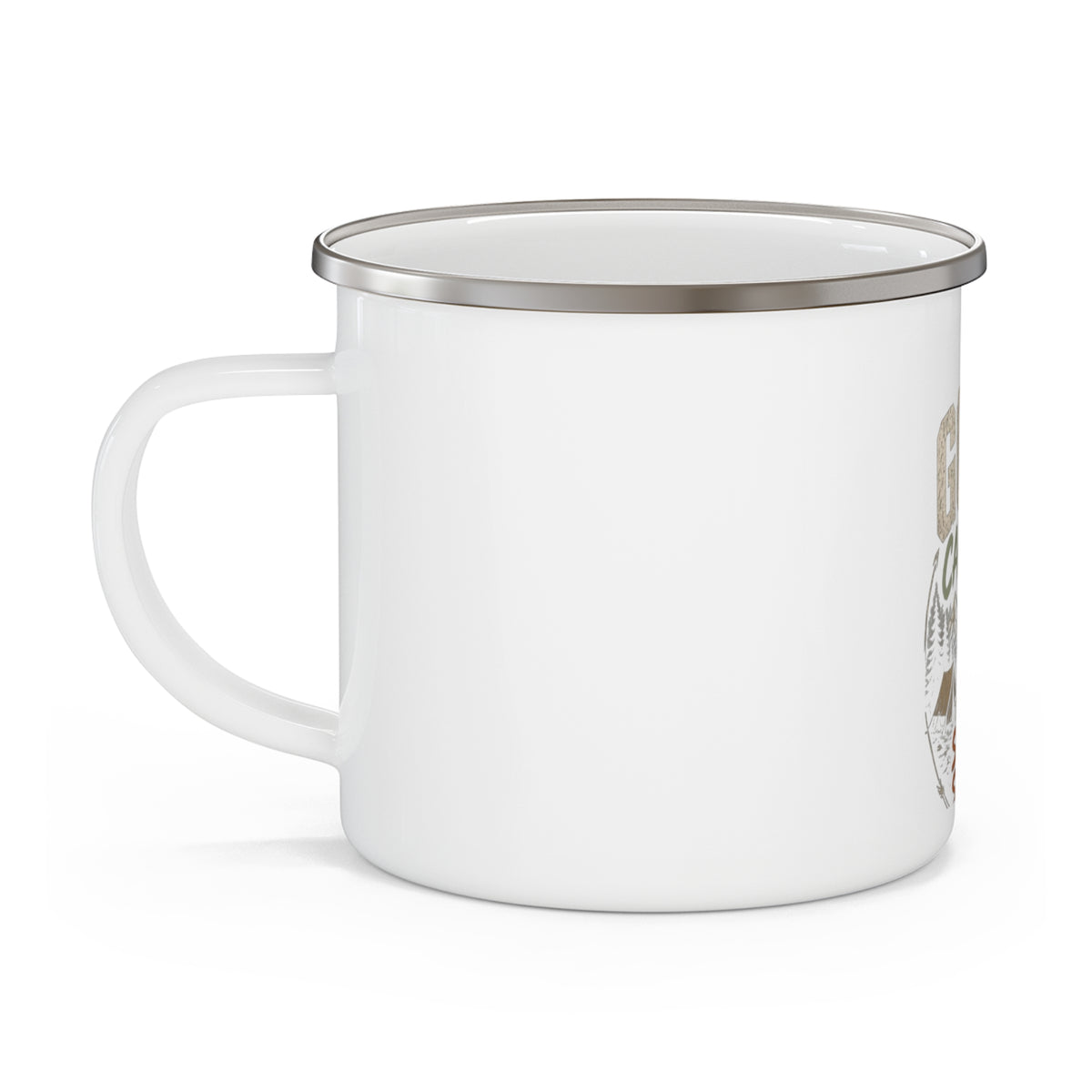 Gone Camping Try Sending Smoke Signals — Enamel Camp Mug
